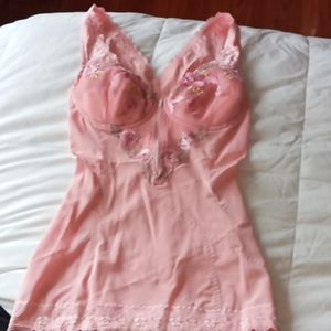 Gorgeous pink embroidered corset